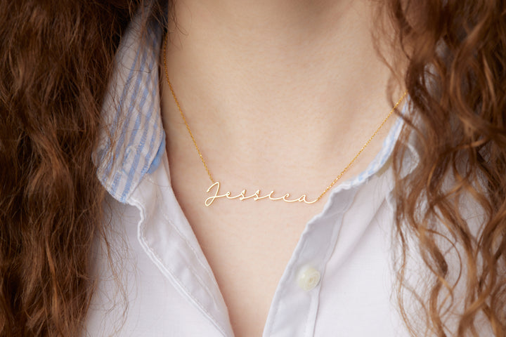 Personalized Handwriting Necklace | Handwriting Jewelry | Cursive Name Necklace | Gift for Wife | Mother's Gift