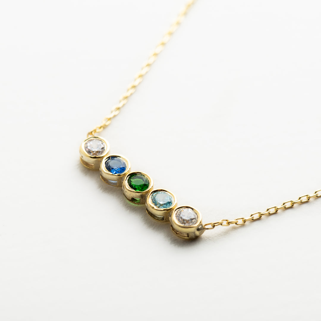 Personalized Birthstone Necklace | Initial Necklace | Holidays Gifts | Attached Letters | Wife Gifts | Gifts For Mom | Birthday Gift
