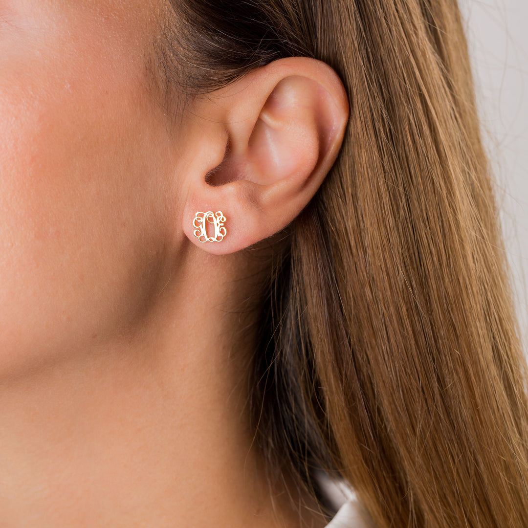 Monogram Earrings | Gift For Her | Gift For Mom Bridesmaid Gifts | Graduation Gifts | Wedding Party Gifts