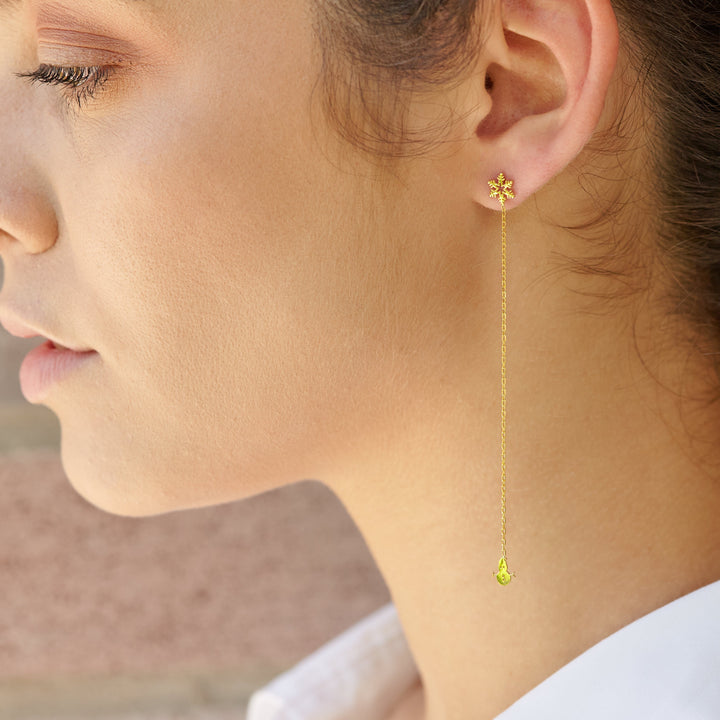 Snowflake & Snowman Threader Earrings